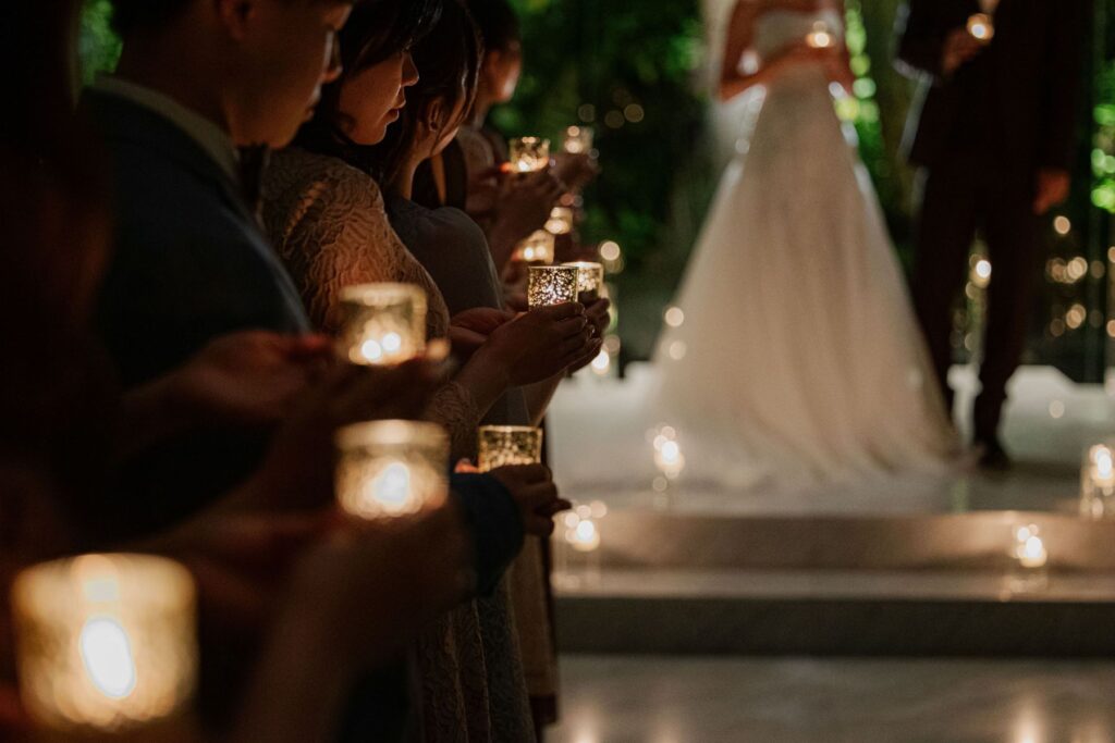 ロマンチックなキャンドルナイトウェディング