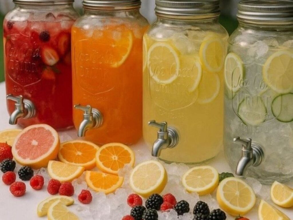 軽井沢の自然に囲まれたアネーリ軽井沢で、彩り豊かなウェルカムドリンクをご用意。季節の果実と爽やかな味わいでゲストをお迎えします。